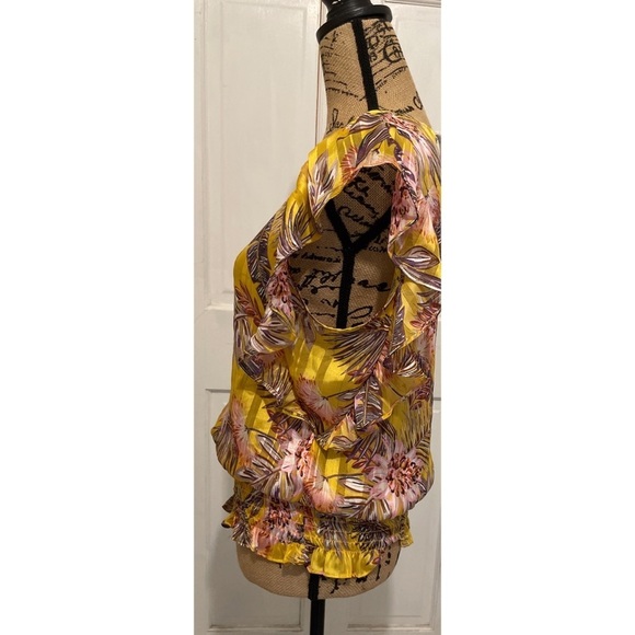 Pleione Floral Blouse Size Medium - Picture 5 of 8